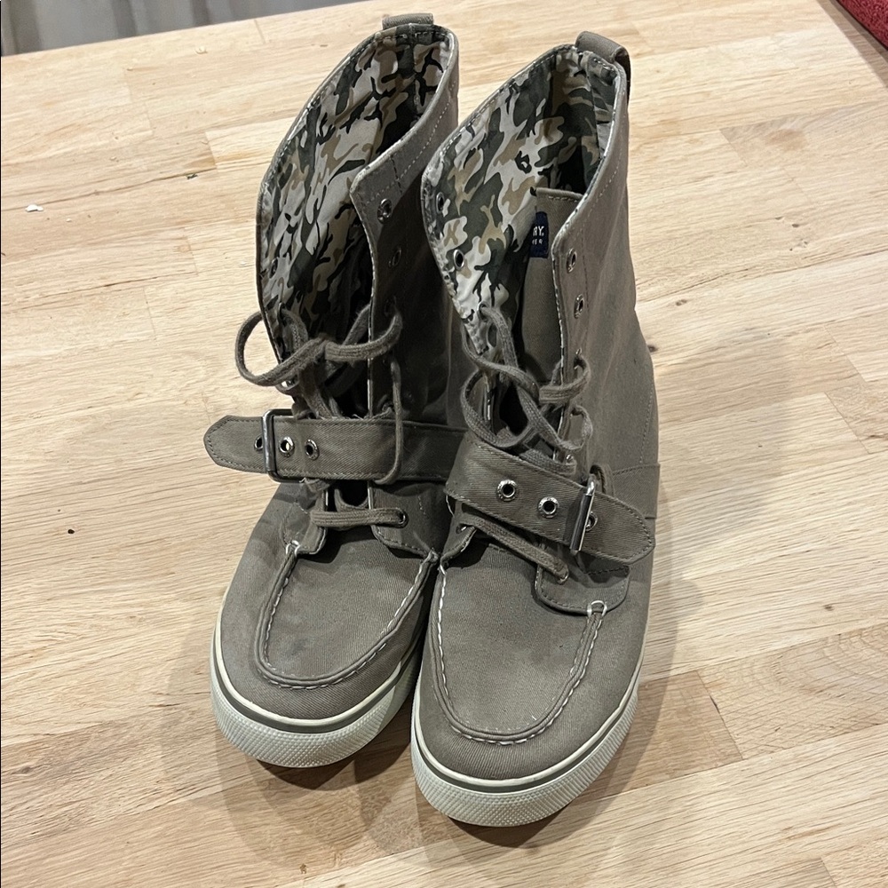 Sperry Gray High-Top Women's Shoes